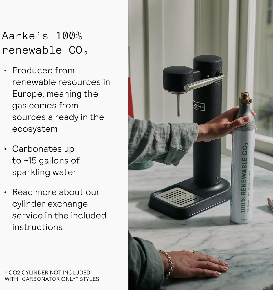 Gazuotų gėrimų gaminimo aparatas Aarke Carbonator 3, Juodos matinės spalvos
