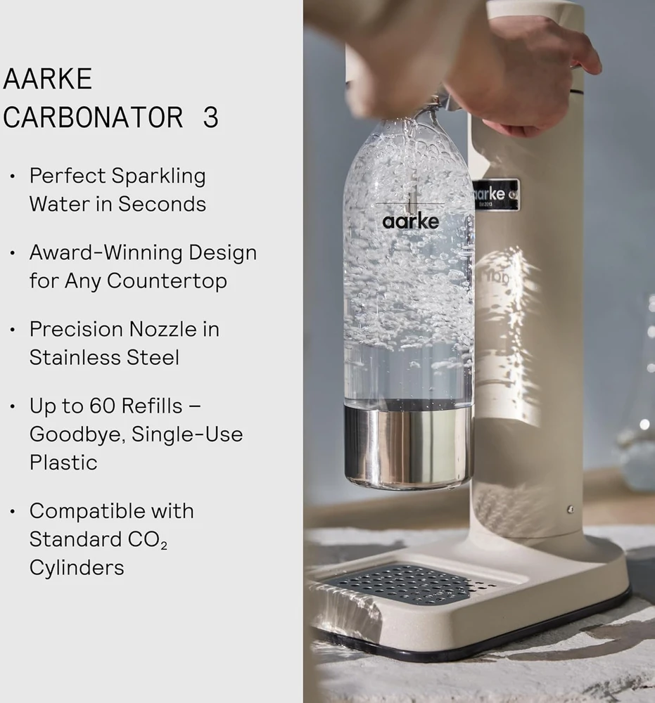 Gazuotų gėrimų gaminimo aparatas Aarke Carbonator 3, Juodos matinės spalvos