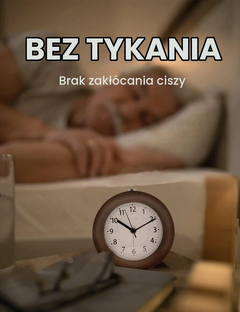 AboveClock analoginis medinis žadintuvas su snaudimo funkcija ir naktine lempute aboveClock-02