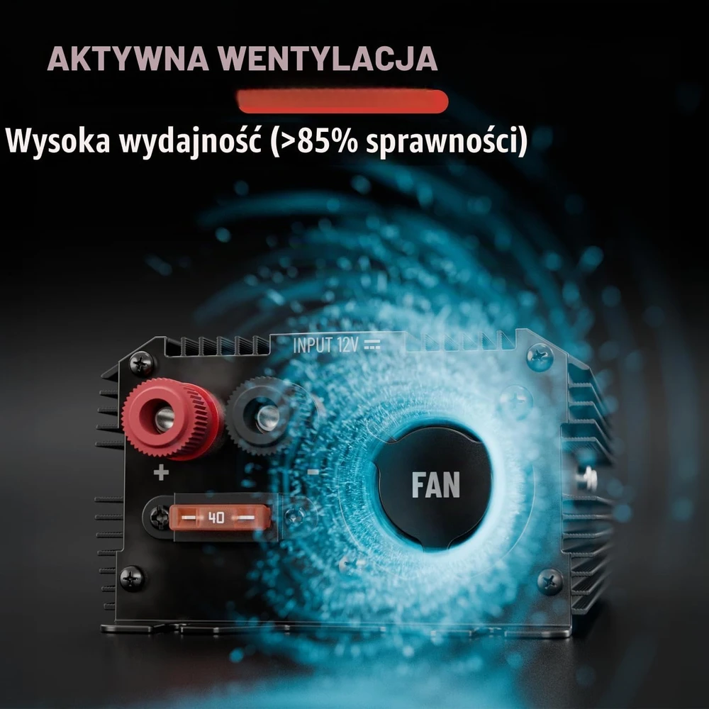 ABSINA įtampos keitiklis 12 V į 230 V, 300 W, modifikuota sinusoidė, 301500