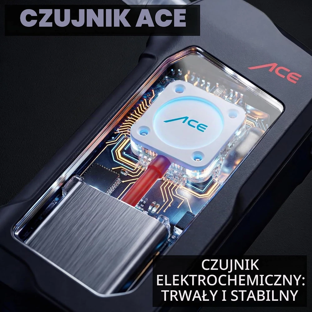 ACE elektrocheminis alkotesteris su 10 000 matavimų atmintimi ACE Q