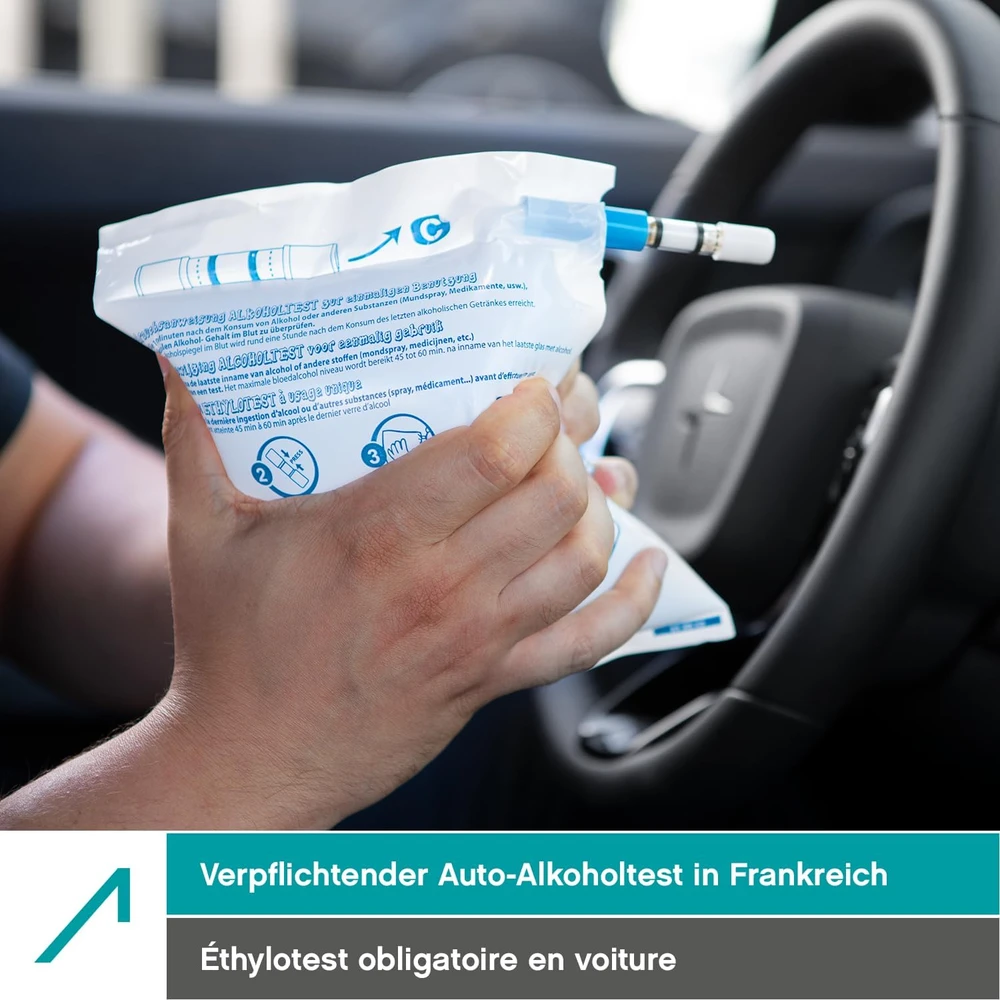 ACE vienkartinis alkotesteris su NF sertifikatu, 2 vnt., 0,5 promilės, ACE-13