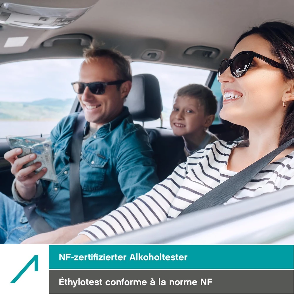 ACE vienkartinis alkotesteris su NF sertifikatu, 2 vnt., 0,5 promilės, ACE-13
