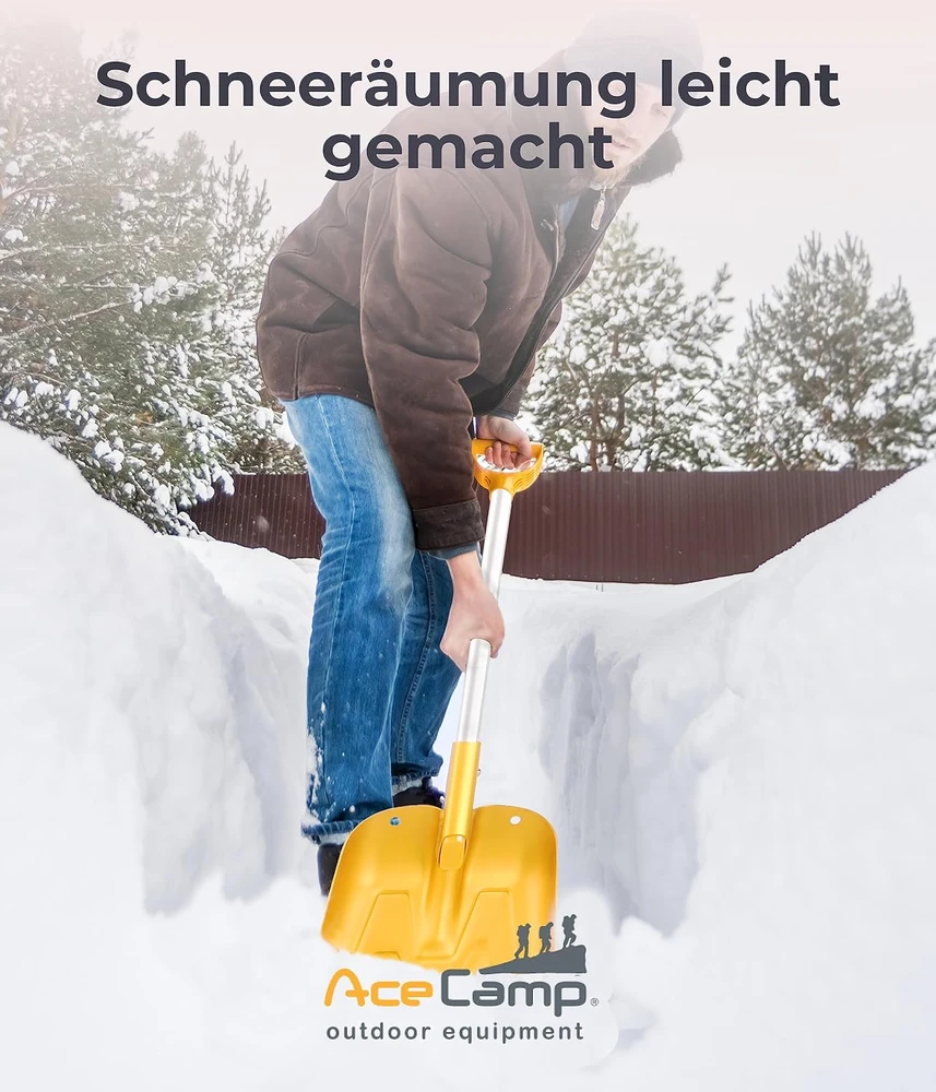 AceCamp sulankstomas aliumininis sniego kastuvas, 65,5 cm, 2592