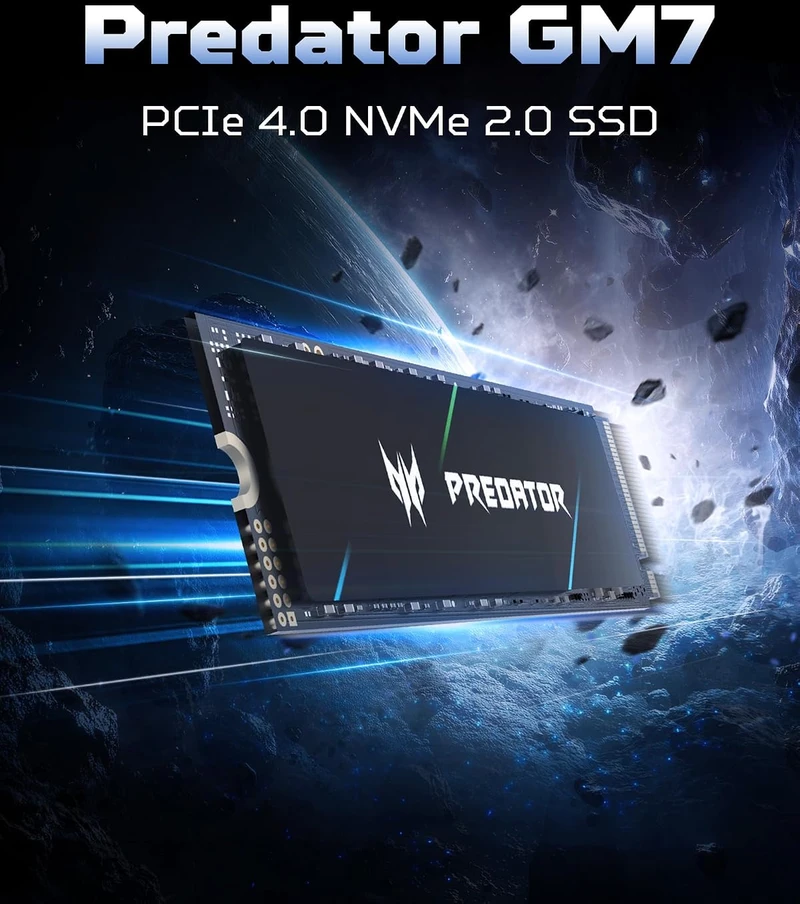 Acer Predator GM7 vidinis 1 TB M.2 2280 PCIe 4.0 NVMe SSD, BL.9BWWR.118