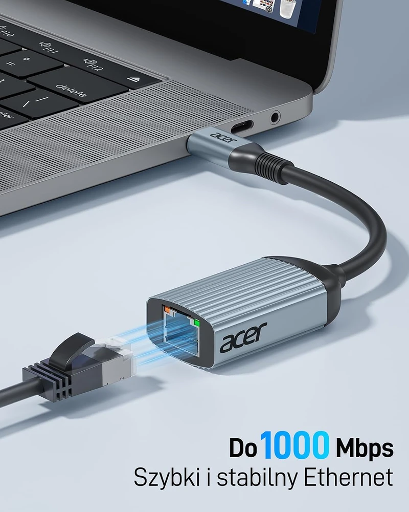 Acer USB-C į Gigabit Ethernet RJ45 tinklo adapteris 1 Gbps ODK440