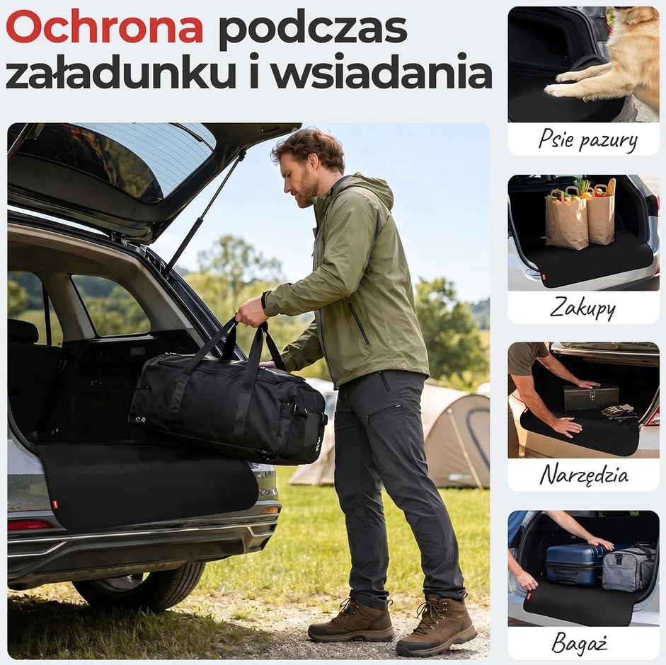 achilles automobilio bagažinės slenksčio apsauginis kilimėlis 100 × 70 cm AD216bl