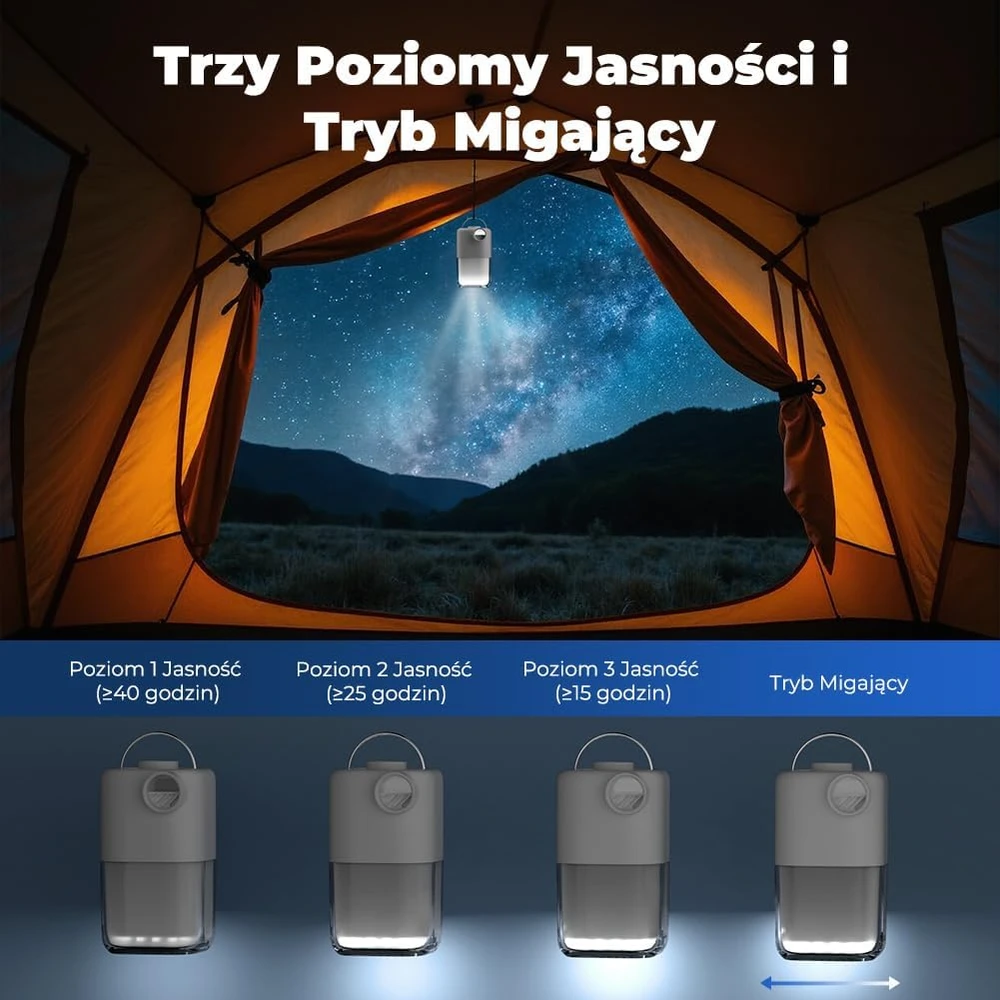 Acmeenjoy nešiojamas elektrinis oro siurblys 4000 Pa su LED žibintu ir 3000 mAh akumuliatoriumi