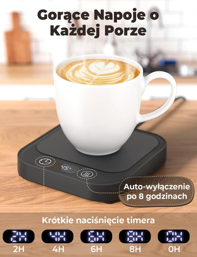 Acmeenjoy puodelių šildytuvas, 4 temperatūros lygiai, N20