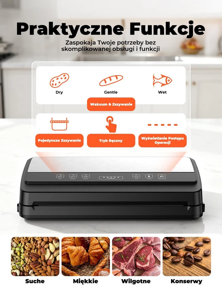 Acmeenjoy vakuumavimo aparatas 110 W, 85 kPa, automatinis, QH-215