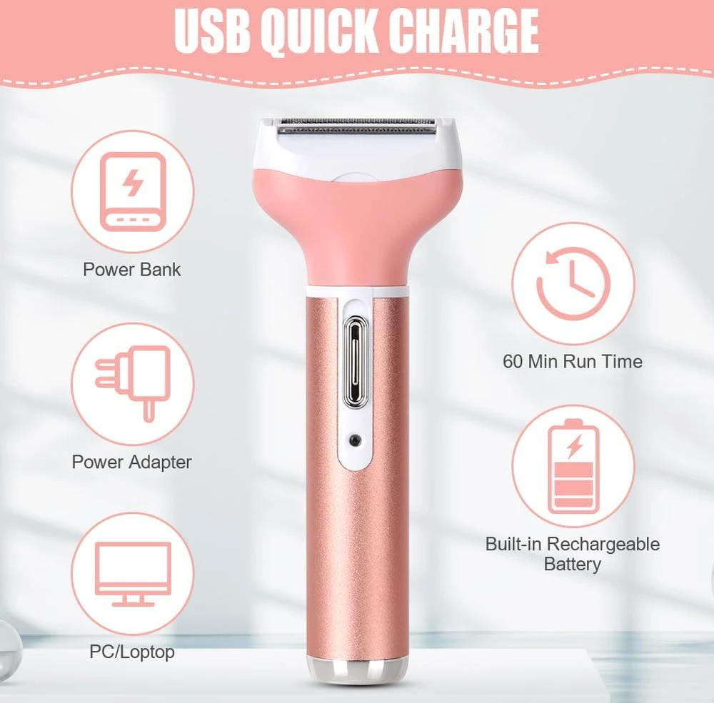 ACWOO elektrinis moteriškas skustuvas 4 viename su USB įkrovimu, modelis 4040449
