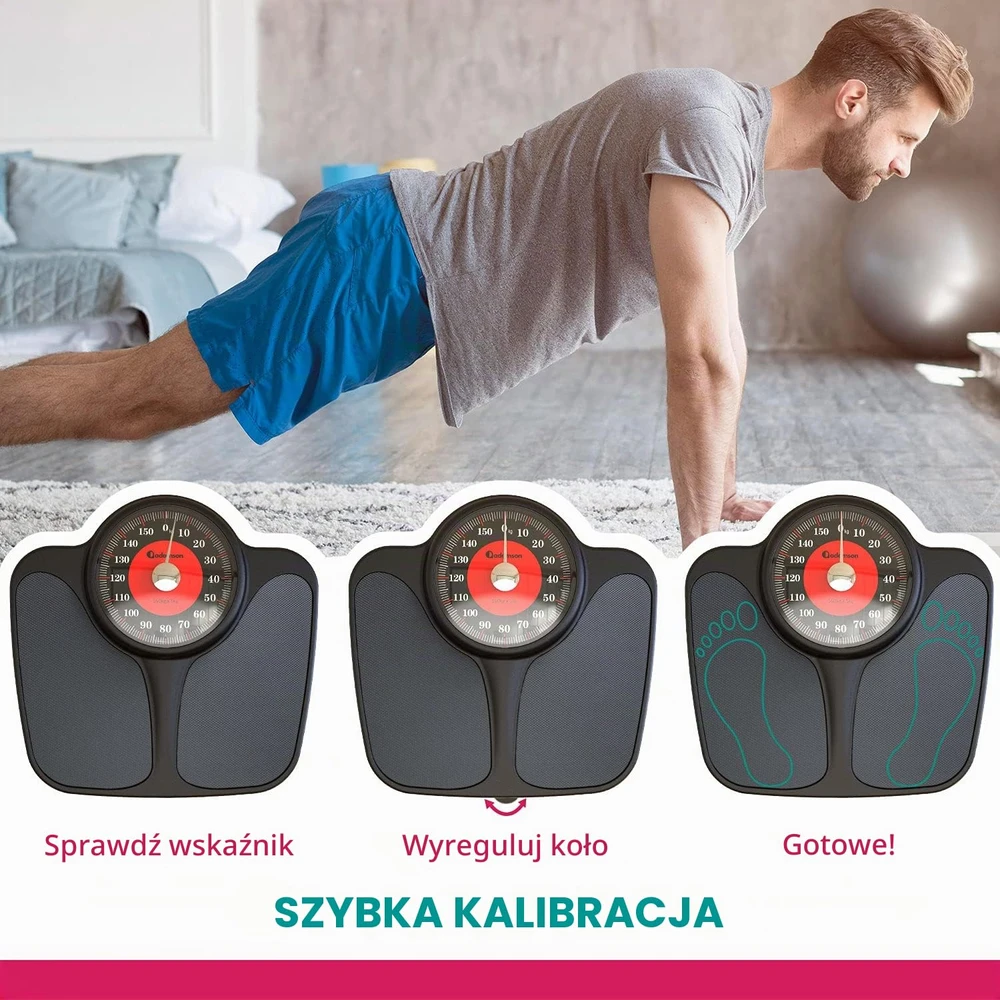 Adamson mechaninės kūno svarstyklės iki 160 kg su neslystančiu guminiu paviršiumi A23