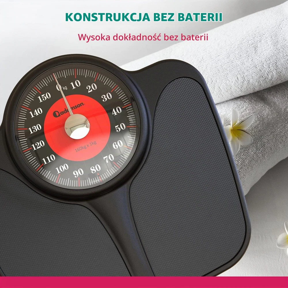 Adamson mechaninės kūno svarstyklės iki 160 kg su neslystančiu guminiu paviršiumi A23