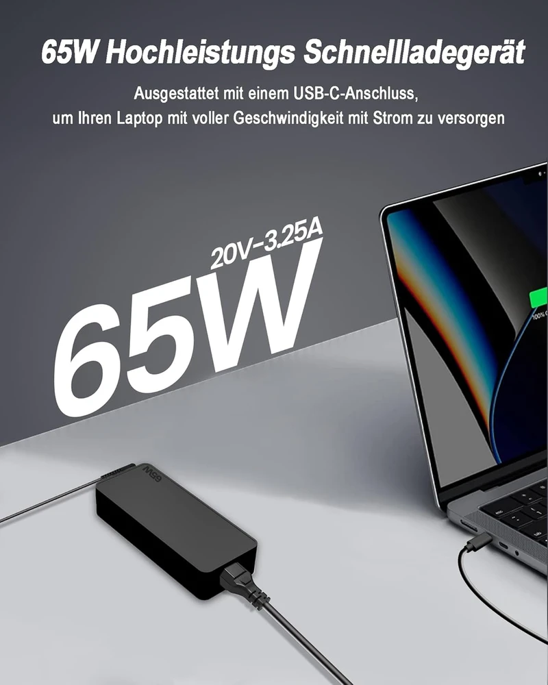 Adaptake nešiojamojo kompiuterio USB-C įkroviklis 65 W, skirtas LG Gram 14–17 serijos modeliams