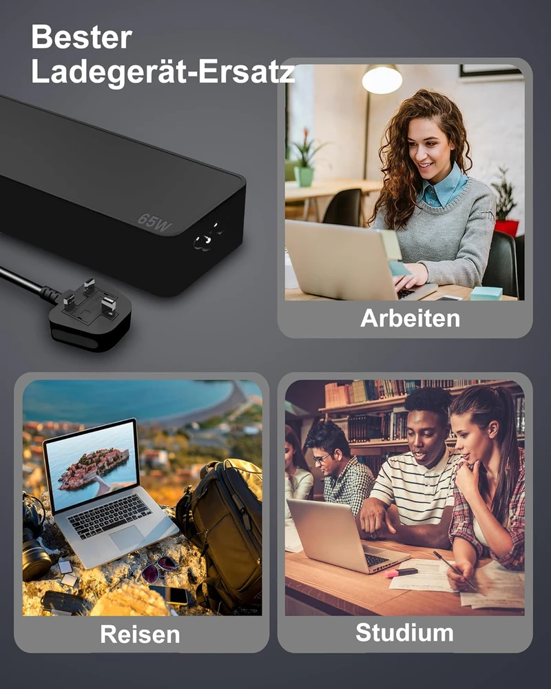 Adaptake nešiojamojo kompiuterio USB-C įkroviklis 65 W, skirtas LG Gram 14–17 serijos modeliams