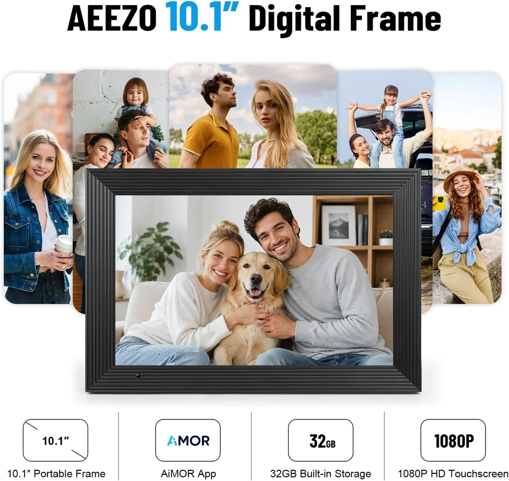 AEEZO skaitmeninis nuotraukų rėmelis, 10,1 col., 8 GB