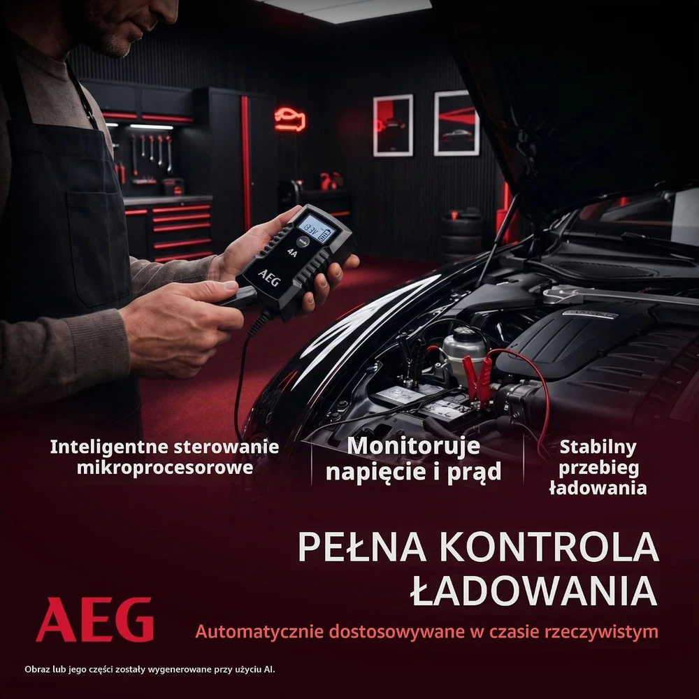 AEG automobilinio akumuliatoriaus mikroprocesorinis įkroviklis 6/12 V 4 A LD 4.0 10616
