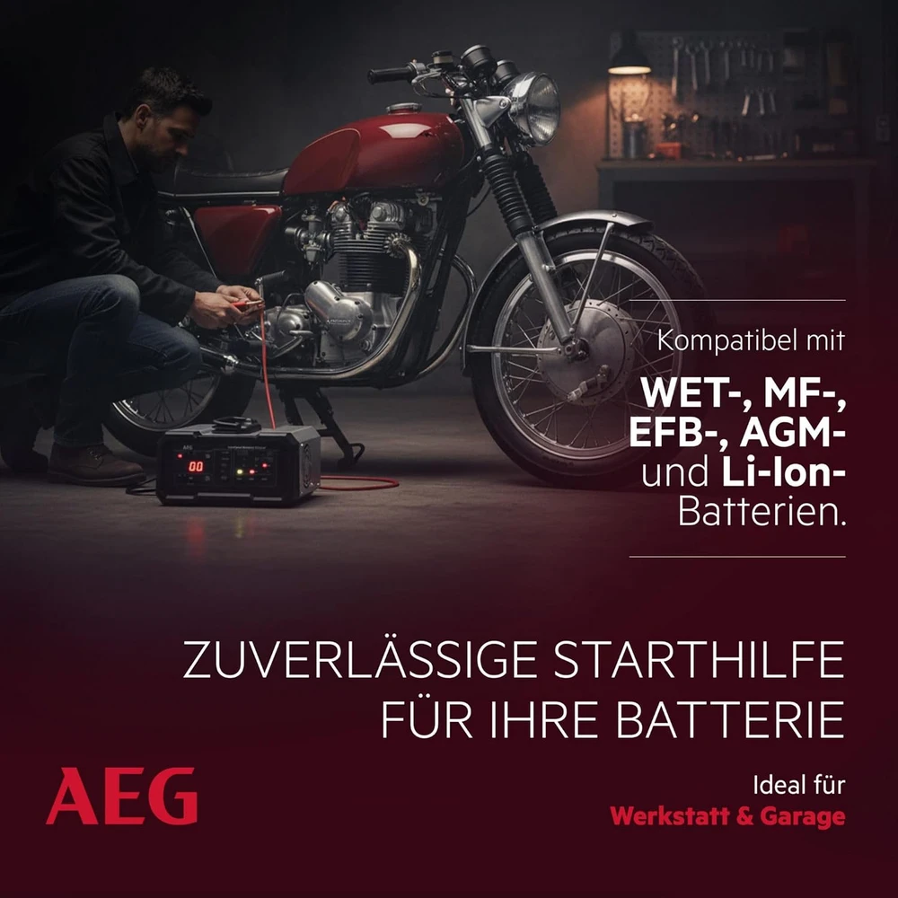 AEG automobilių akumuliatorių įkroviklis 6/12 V 20 A su palaikymo režimu CW20