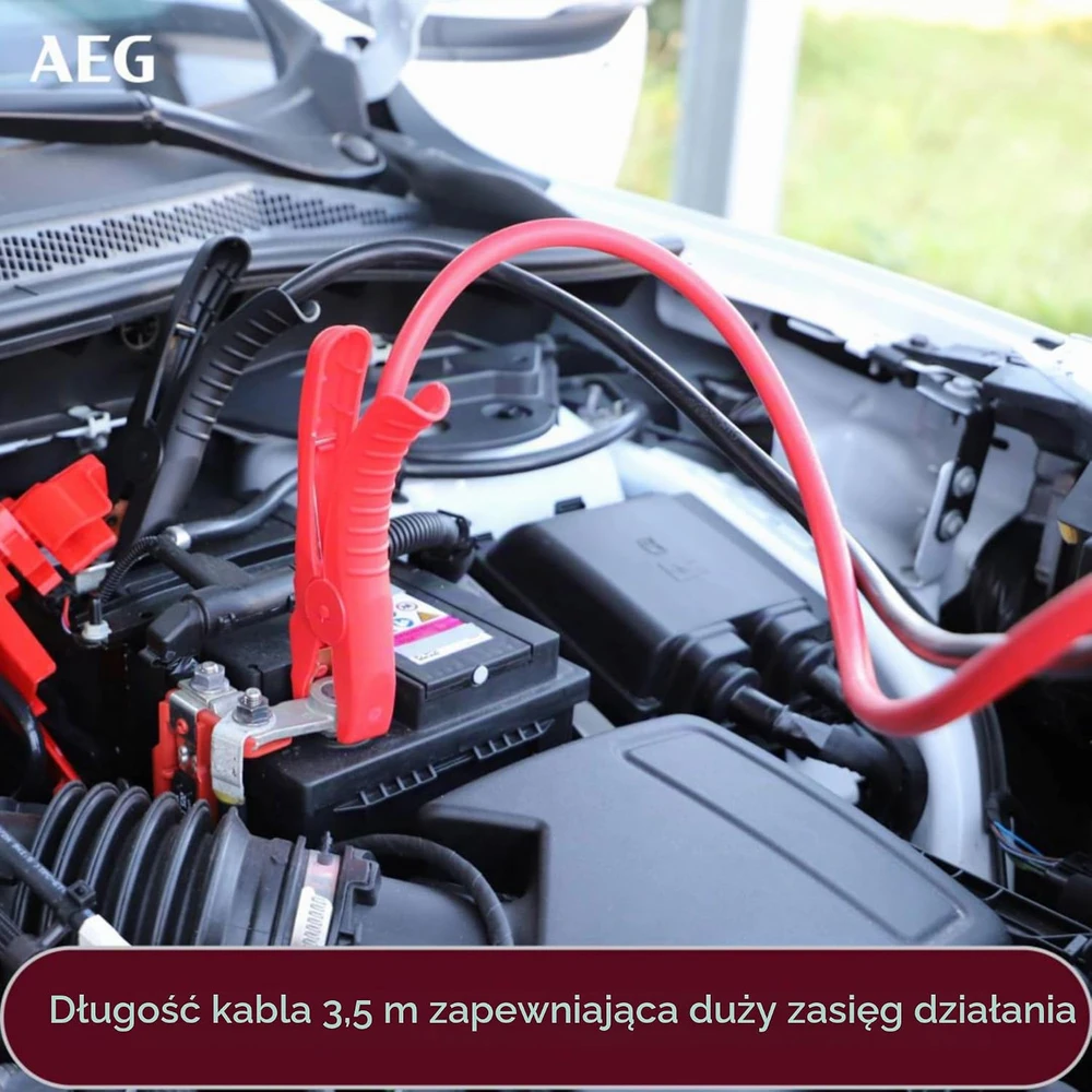 AEG užvedimo laidai 2 x 3,5 m, 12/24 V, 25 mm², 97204
