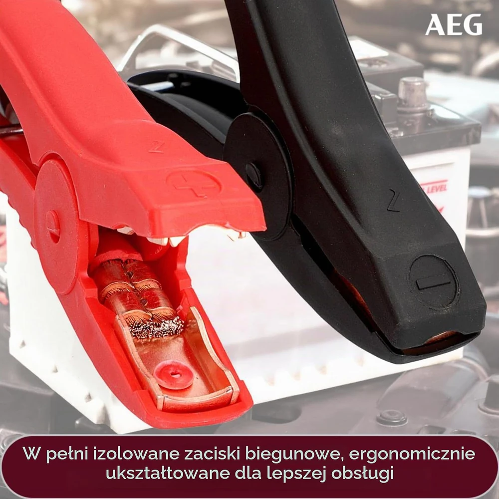 AEG užvedimo laidai 2 x 3,5 m, 12/24 V, 25 mm², 97204