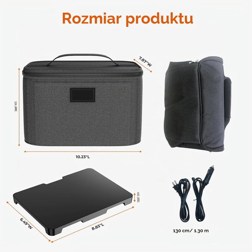 AICPAN elektrinė pietų dėžutė, 1,7 l, 80 W, 12 V / 24 V / 230 V