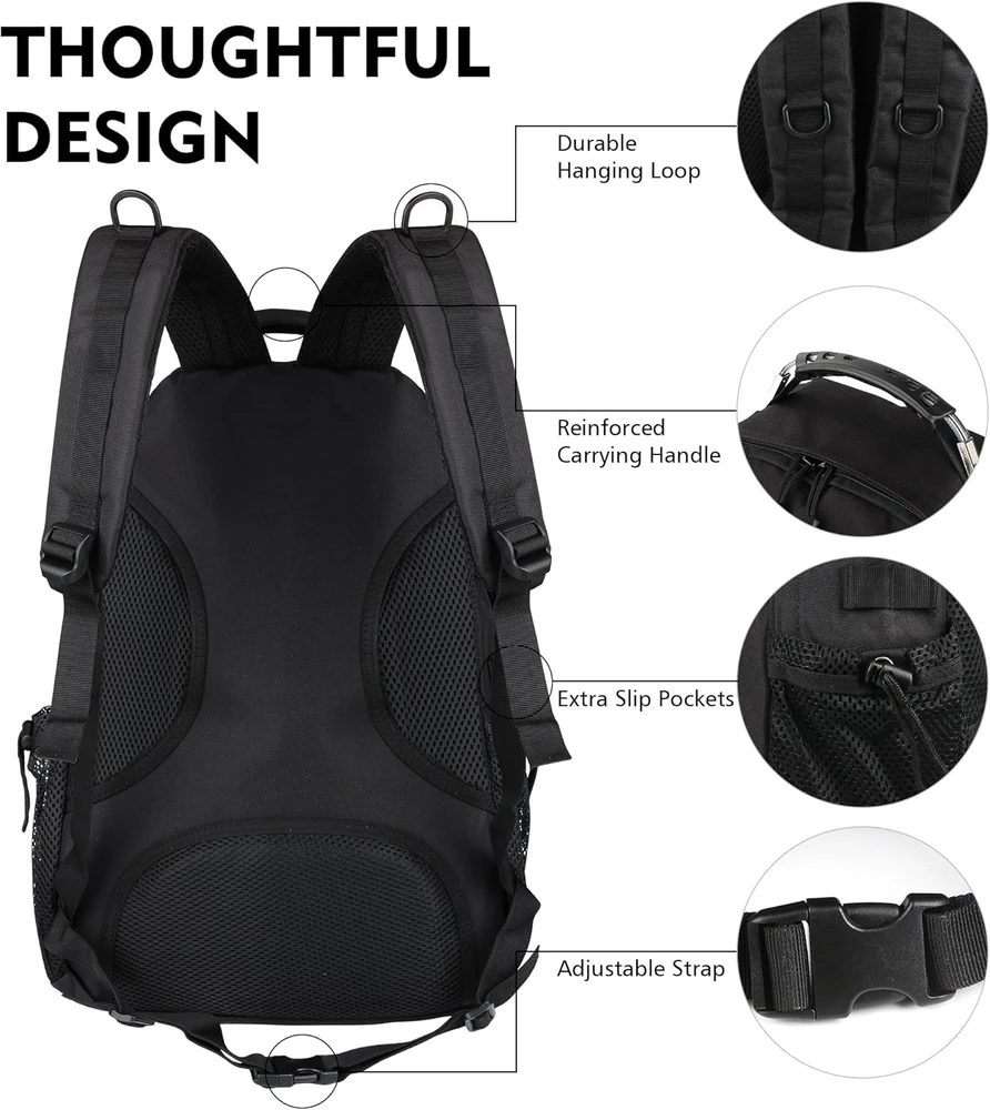 aiGear taktinė kuprinė 35 l, vandeniui atspari, 7 skyriai, juoda, sportui ir žygiams