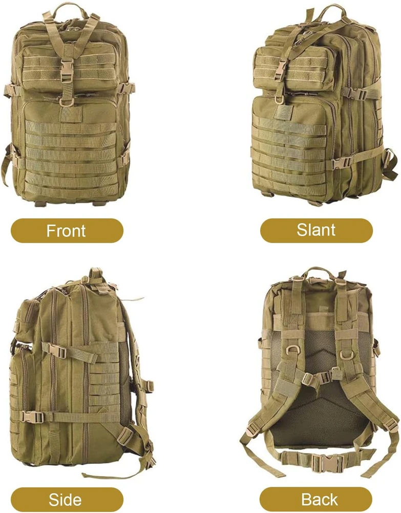 aiGear taktinė kuprinė 45 l, vandeniui atspari, poliesterio ir nailono, TB45KK