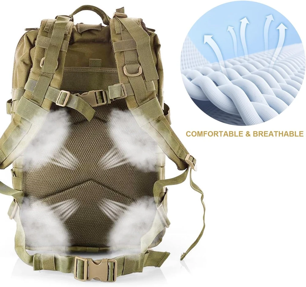 aiGear taktinė kuprinė 45 l, vandeniui atspari, poliesterio ir nailono, TB45KK