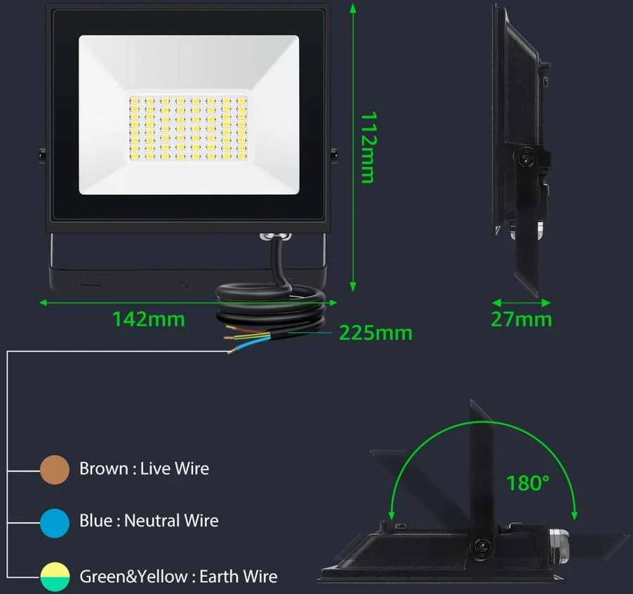 Aigostar LED atsparus vandeniui šviestuvas 30W 4000K Balta