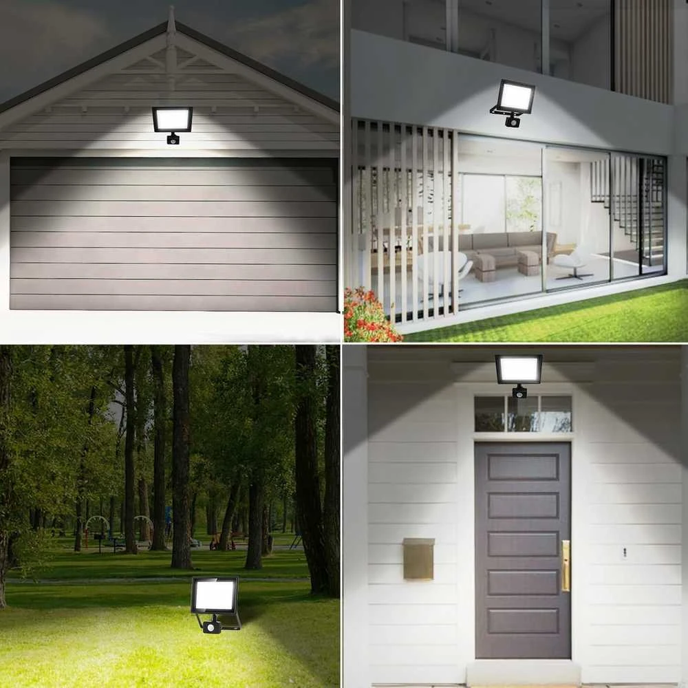 Aigostar LED lauko prožektorius su judesio jutikliu, 50 W, 4300 lm, IP65, šaltai balta 6500 K