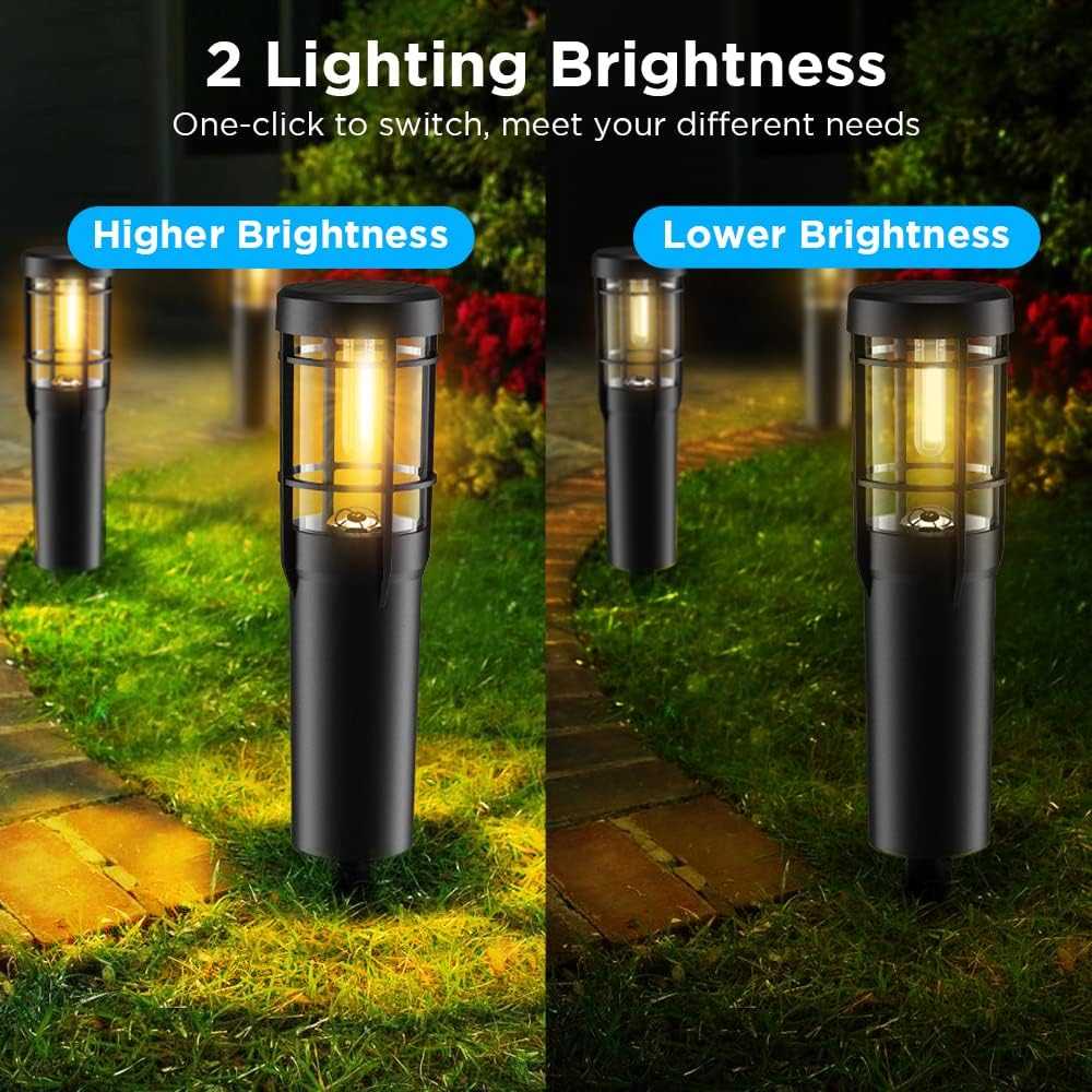Ainostone LED lauko saulės šviestuvai, IP65, 900 mAh, 3000 K, šilta balta, 4 vnt., solaireP