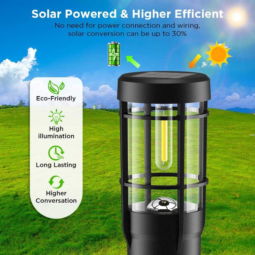 Ainostone LED lauko saulės šviestuvai, IP65, 900 mAh, 3000 K, šilta balta, 4 vnt., solaireP