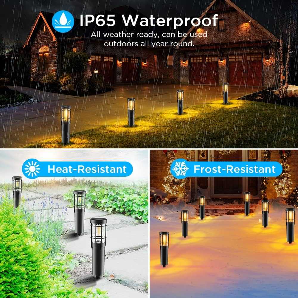 Ainostone LED lauko saulės šviestuvai, IP65, 900 mAh, 3000 K, šilta balta, 4 vnt., solaireP