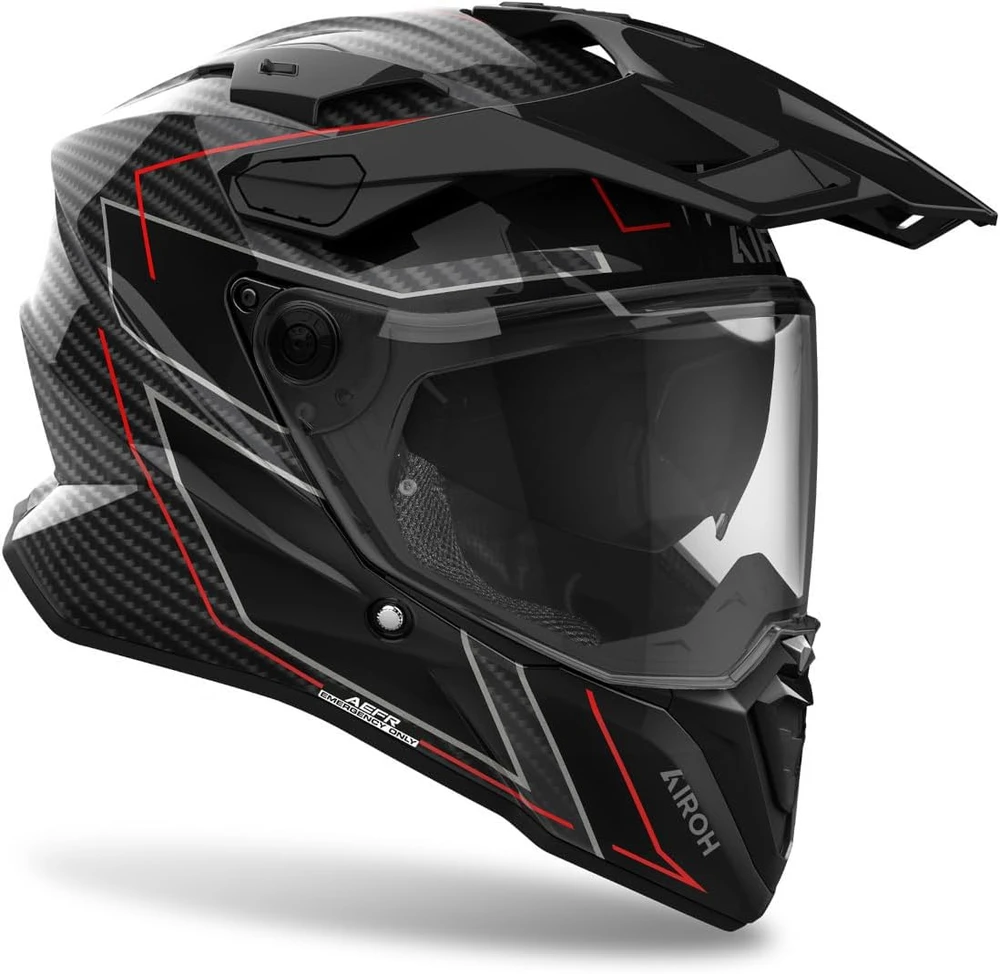 Airoh motociklininko šalmas Full Carbon 6K, blizgus, ECE 22 06, Commander 2 Large