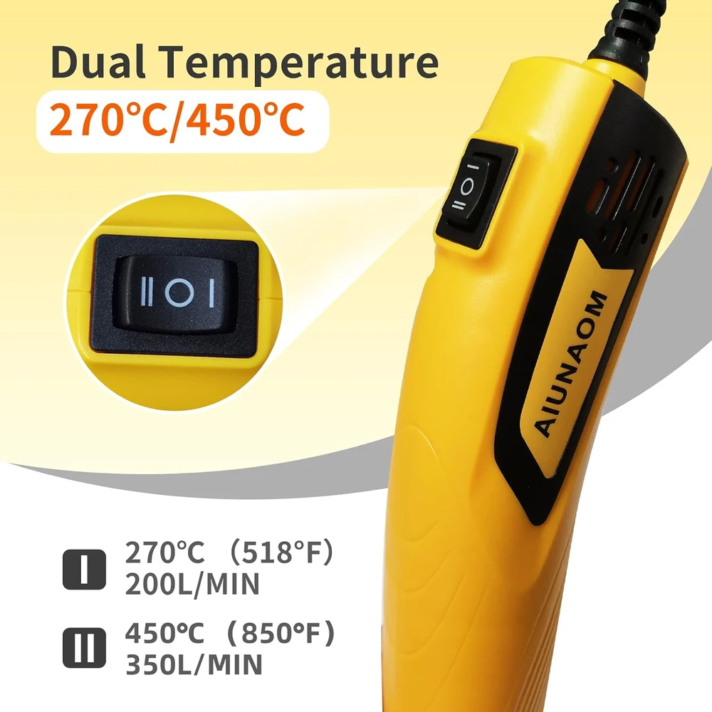 AIUNAOM mini karšto oro pistoletas 500 W, 270/450 °C, MHG01