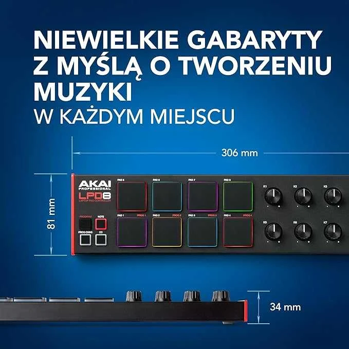 AKAI LPD8 USB MIDI Valdiklis
