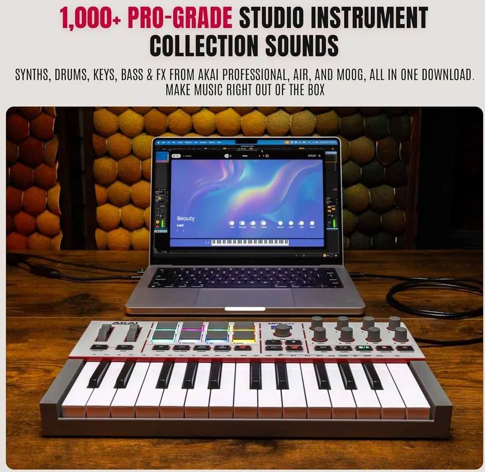 AKAI MPK Mini MK4 - MIDI controller / control keypad, baltas