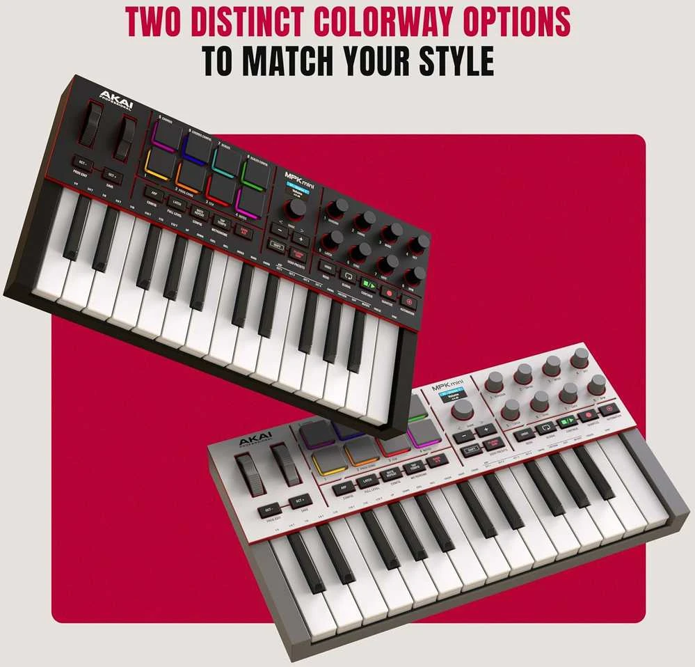 AKAI MPK Mini MK4 - MIDI controller / control keypad, baltas