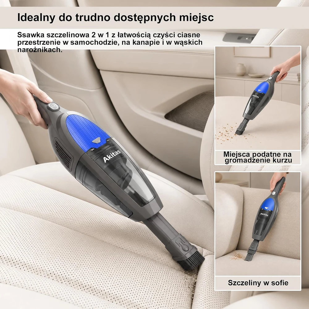 Akitas belaidis dulkių siurblys su nuimamu rankiniu moduliu, 150 W, U10A