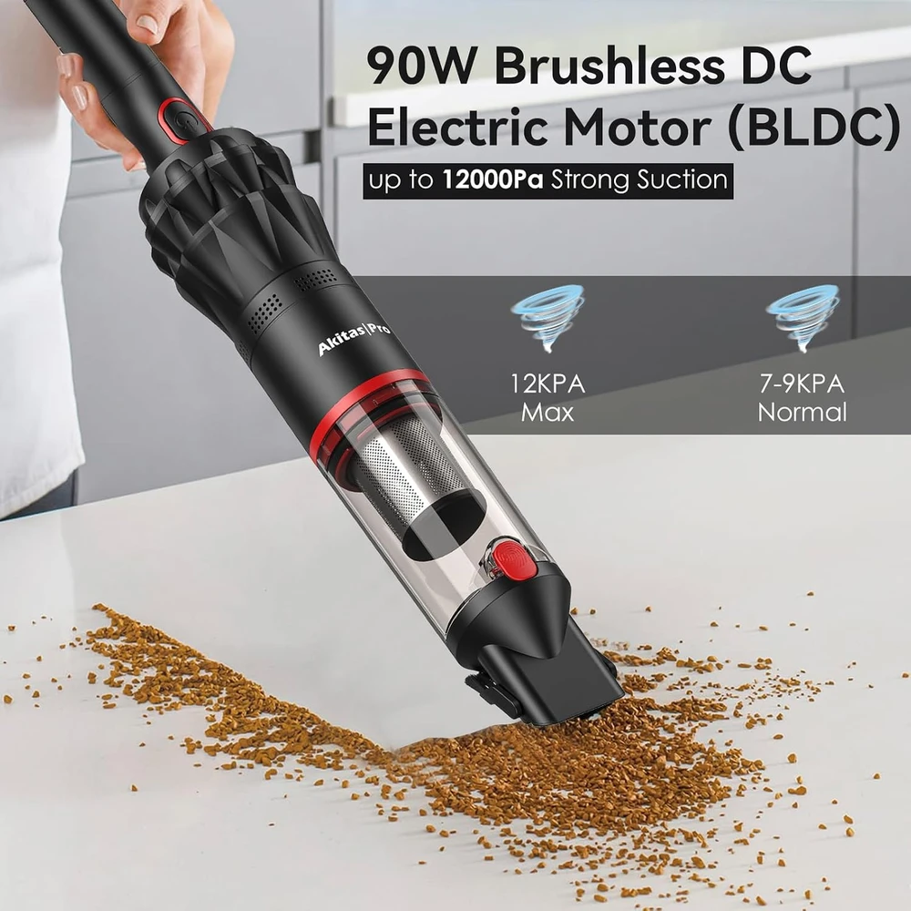 Akitas belaidis rankinis dulkių siurblys 90 W su HEPA filtru, H2