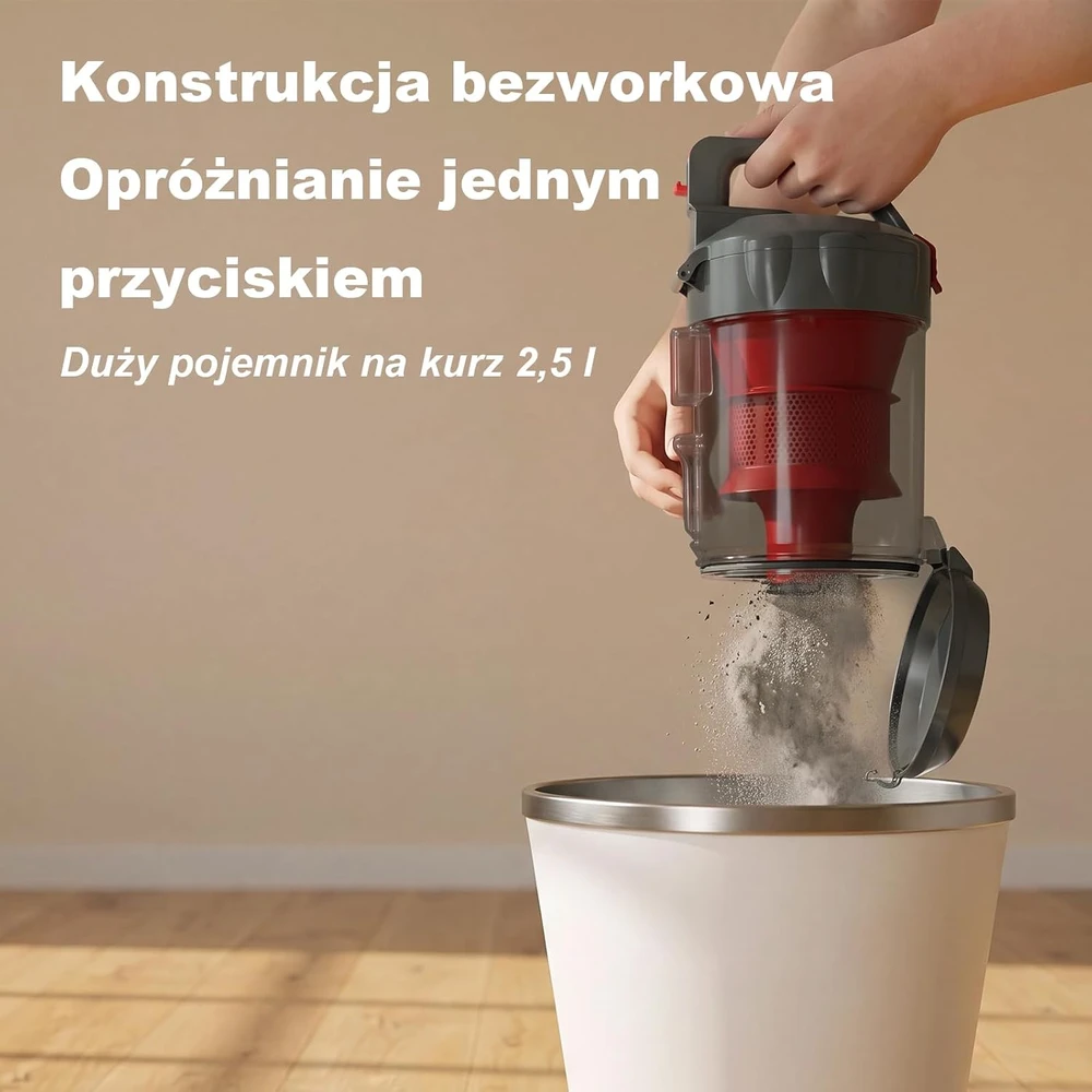 Akitas cilindrinis dulkių siurblys be maišelio 800 W su HEPA filtru AK155