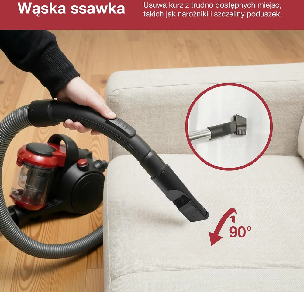 Akitas dulkių siurblys be maišelio su HEPA filtru ir parketo antgaliu C10Parquet