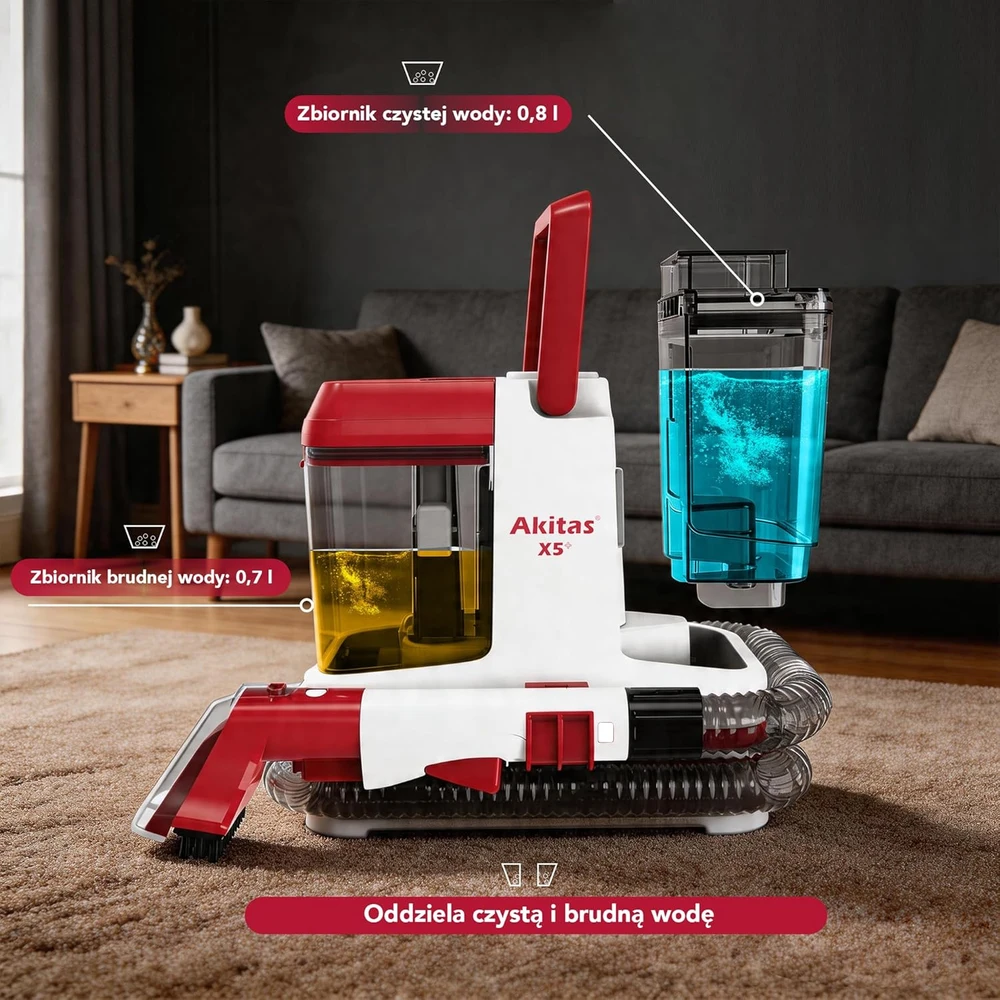Akitas plaunamasis dulkių siurblys 400 W su savaiminio valymo funkcija AKX5