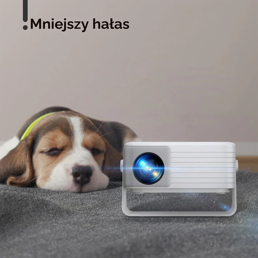 AKIYO mini projektorius O1 su Wi-Fi ir Bluetooth, 720p, Full HD 1080p palaikymu
