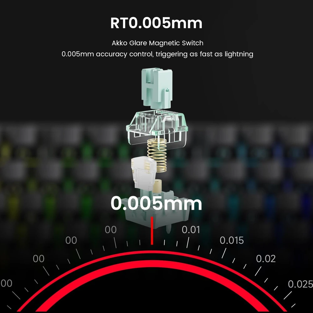Akko magnetinė žaidimų klaviatūra TAC75, 75%, Rapid Trigger, 8K Hz, ARGB, USB-C