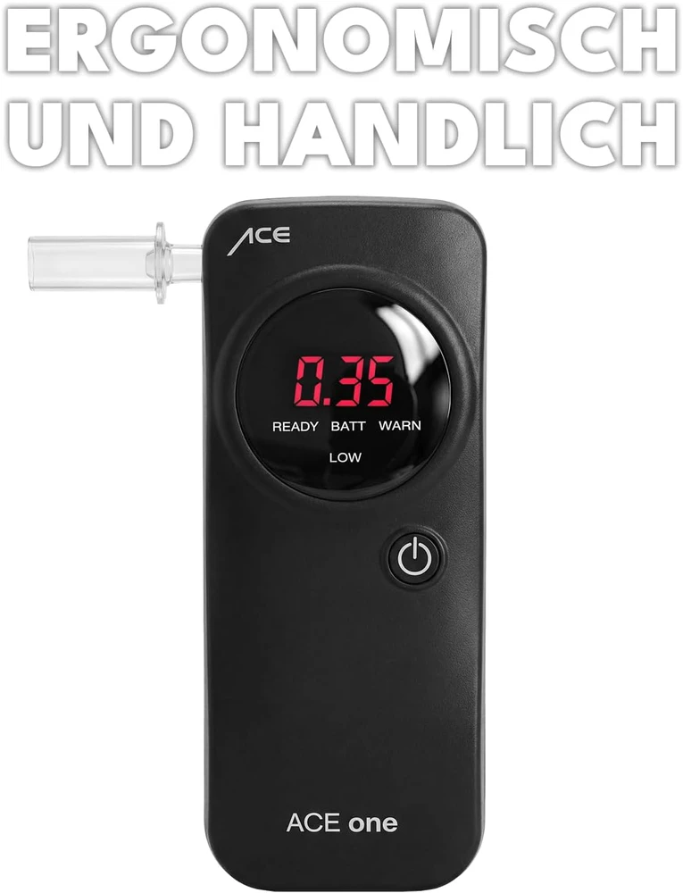 Alkotesteris ACE One Juodas elektrocheminis alkomatis, paklaida iki 0.05 ‰, vaizdinis įspėjimas