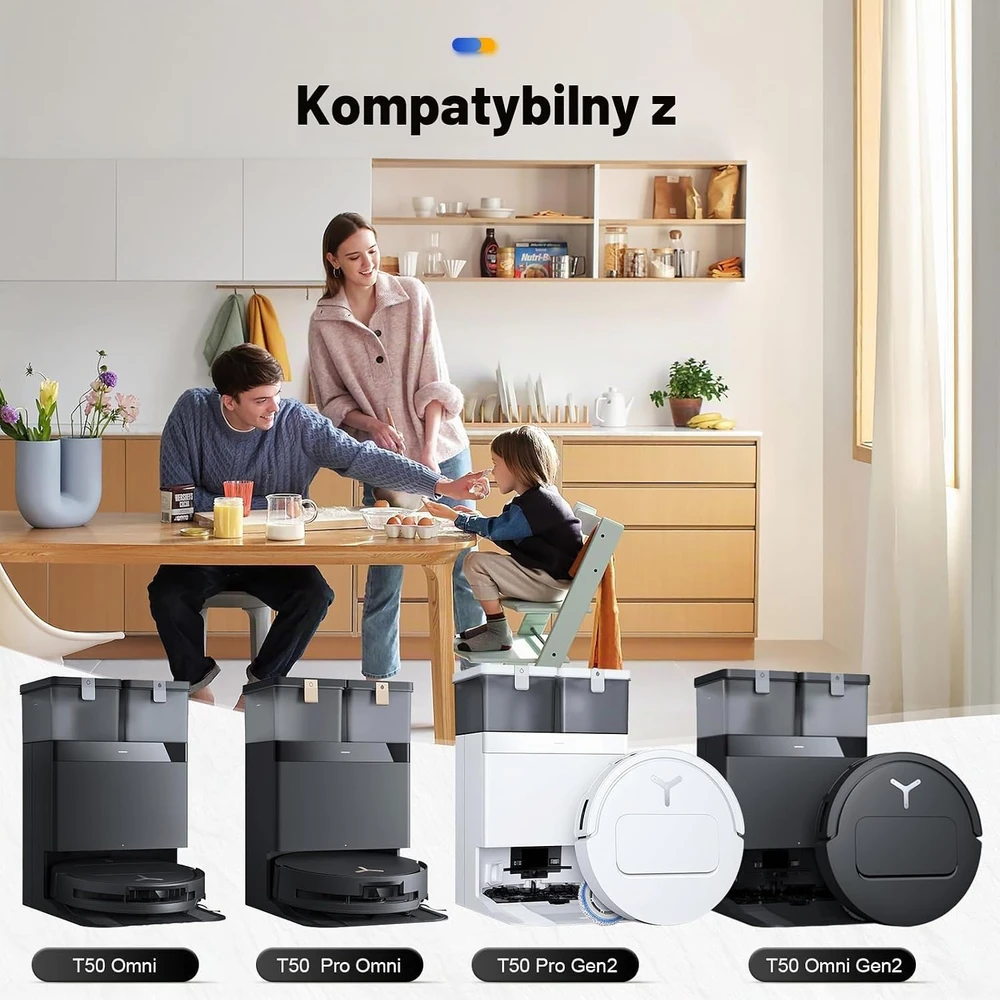 Alloytool 20 dalių priedų rinkinys robotams Ecovacs Deebot T50 Omni ir T50 Pro Omni