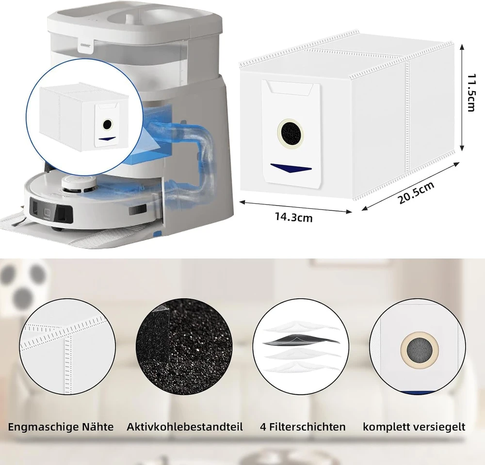 Alloytool 35 dalių priedų rinkinys robotams Ecovacs Deebot T30 Omni ir T30 Pro HYDE-ECO-35P
