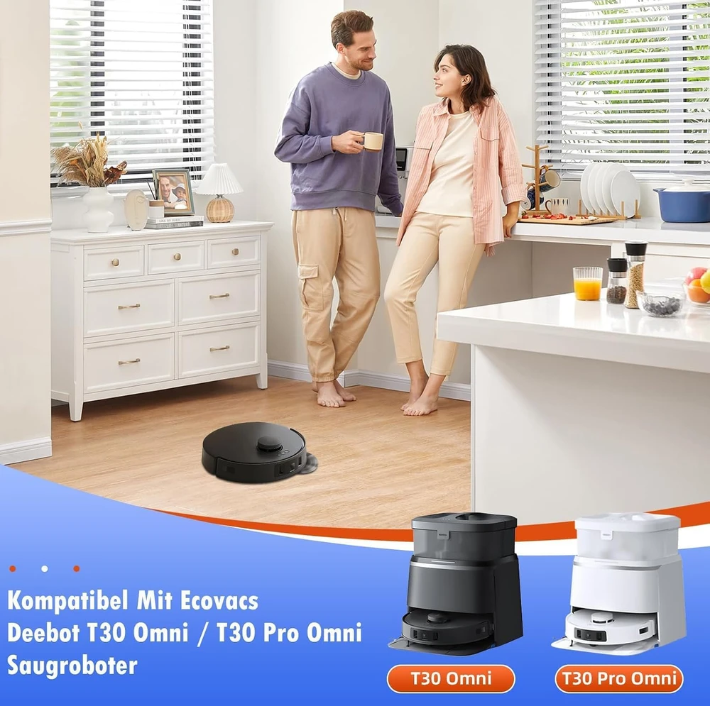Alloytool 35 dalių priedų rinkinys robotams Ecovacs Deebot T30 Omni ir T30 Pro HYDE-ECO-35P