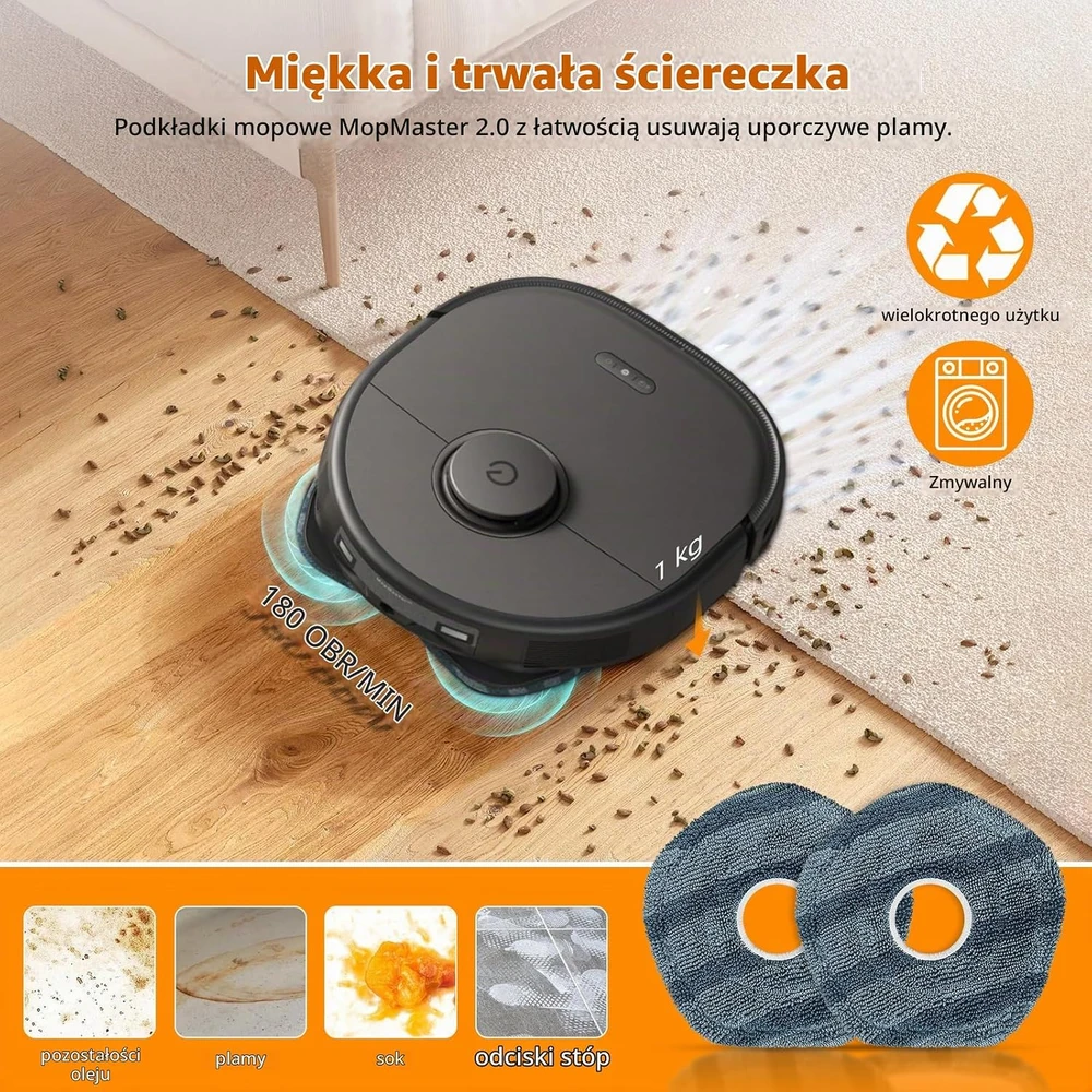 Alloytool atsarginių dalių rinkinys robotui dulkių siurbliui Eufy X10 Pro Omni, 22 vnt., E-X10
